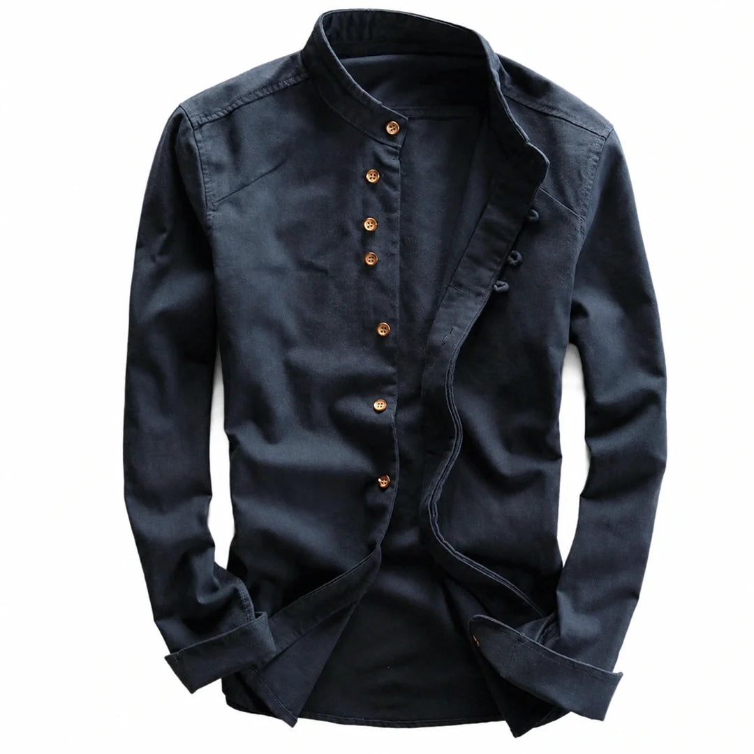 THE PORTO BAND COLLAR SHIRT