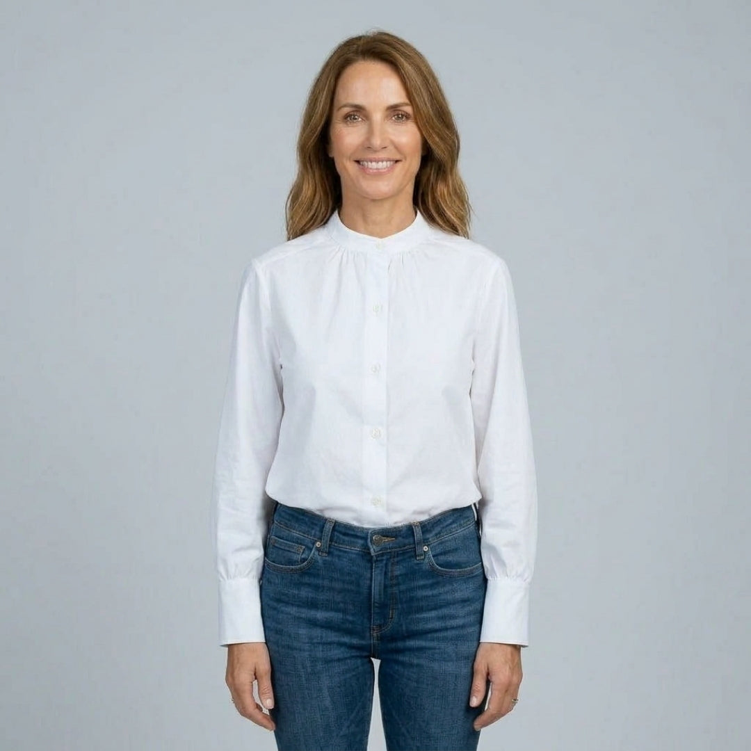 Women’s Adaptive Magnetic Closure Classic White Blouse