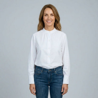 Women’s Adaptive Magnetic Closure Classic White Blouse