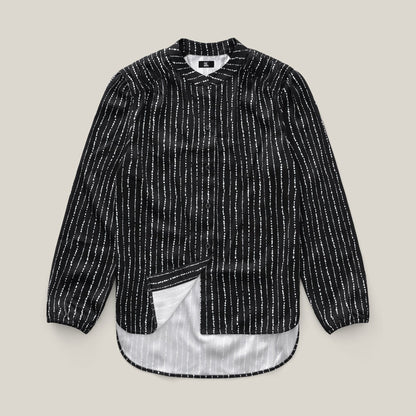 Black & White Geo Everyday Magnetic Button Blouse for Women