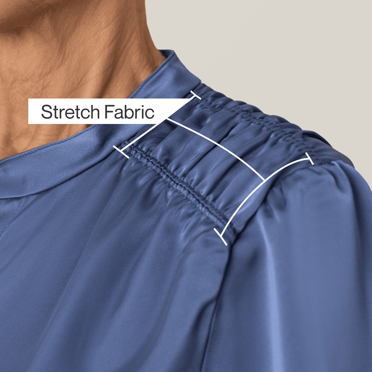 Slate Blue Everyday Magnetic Button Blouse for Women