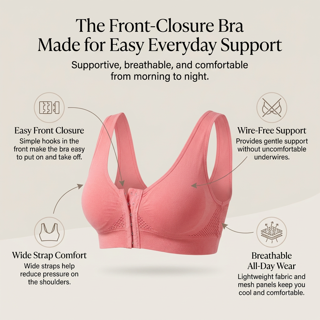 Puravise Supportive Front Closure Bra