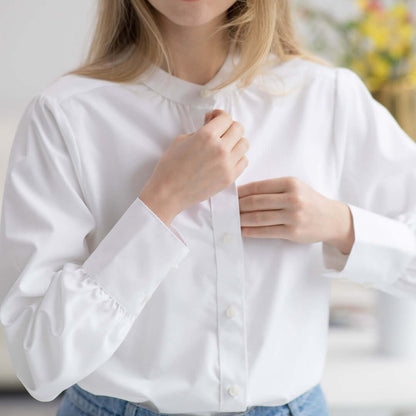 Women’s Adaptive Magnetic Closure Classic White Blouse