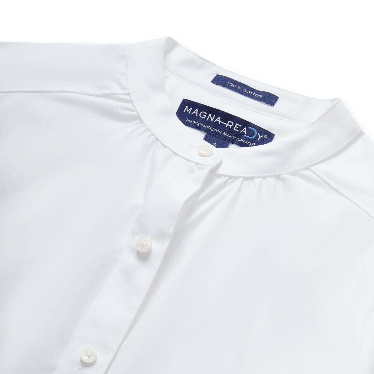 Women’s Adaptive Magnetic Closure Classic White Blouse