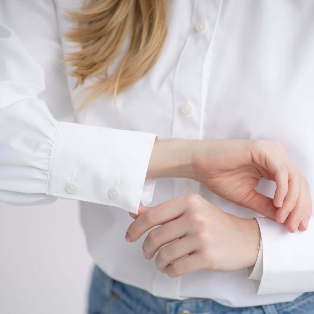 Women’s Adaptive Magnetic Closure Classic White Blouse