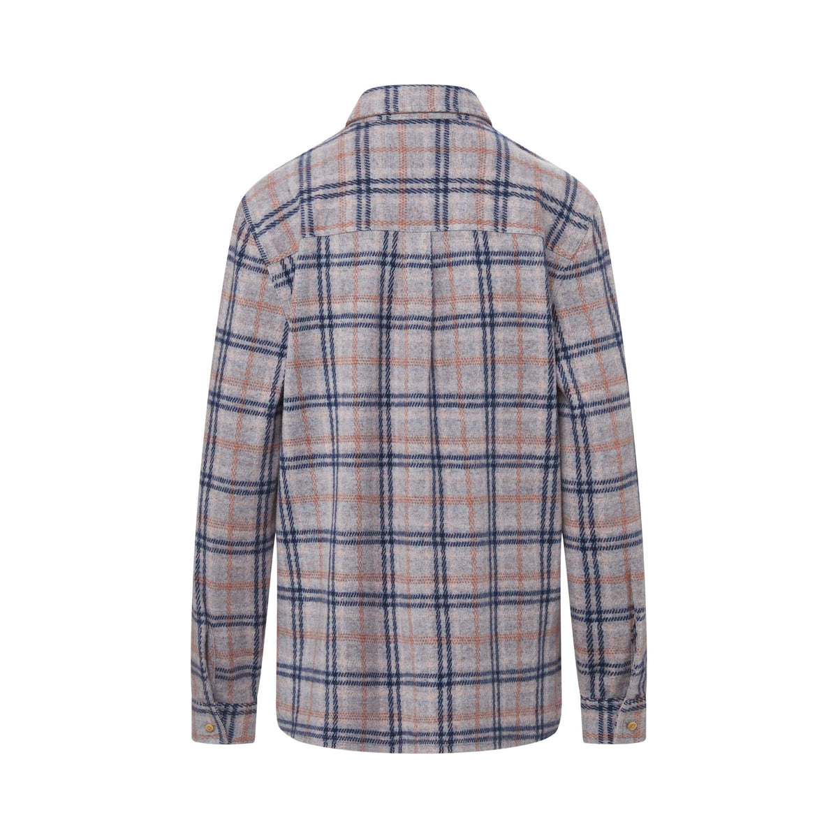 Women’s Adaptive Navy and Grey Flannel Shirt with Magnetic Closures