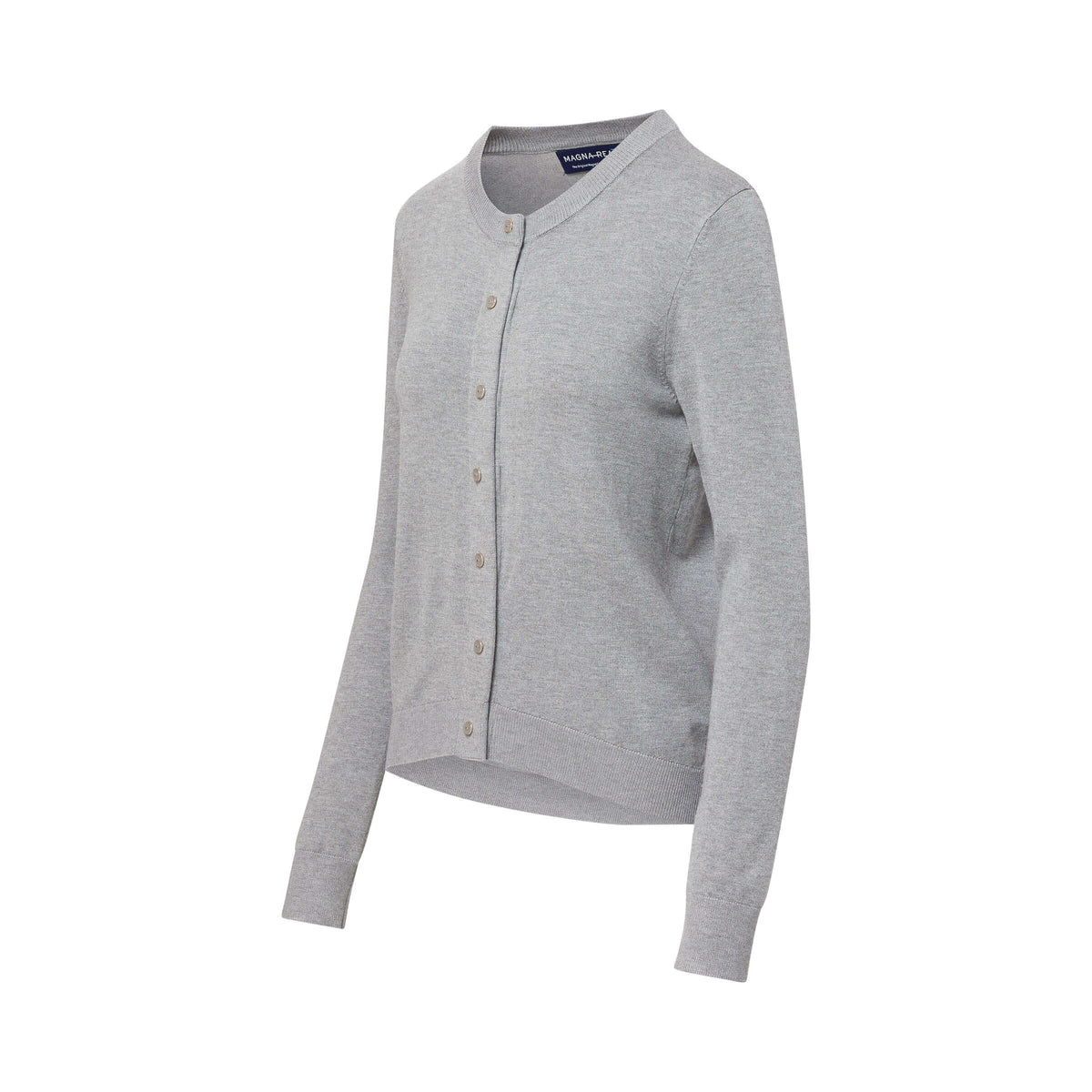 Women's Grey Adaptive Magnetic Front Knit Cardigan Sweater