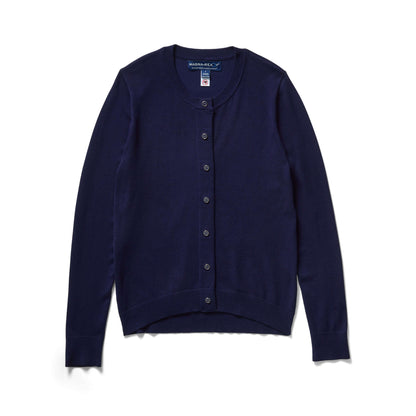 Women's Navy Adaptive Magnetic Front Knit Cardigan Sweater