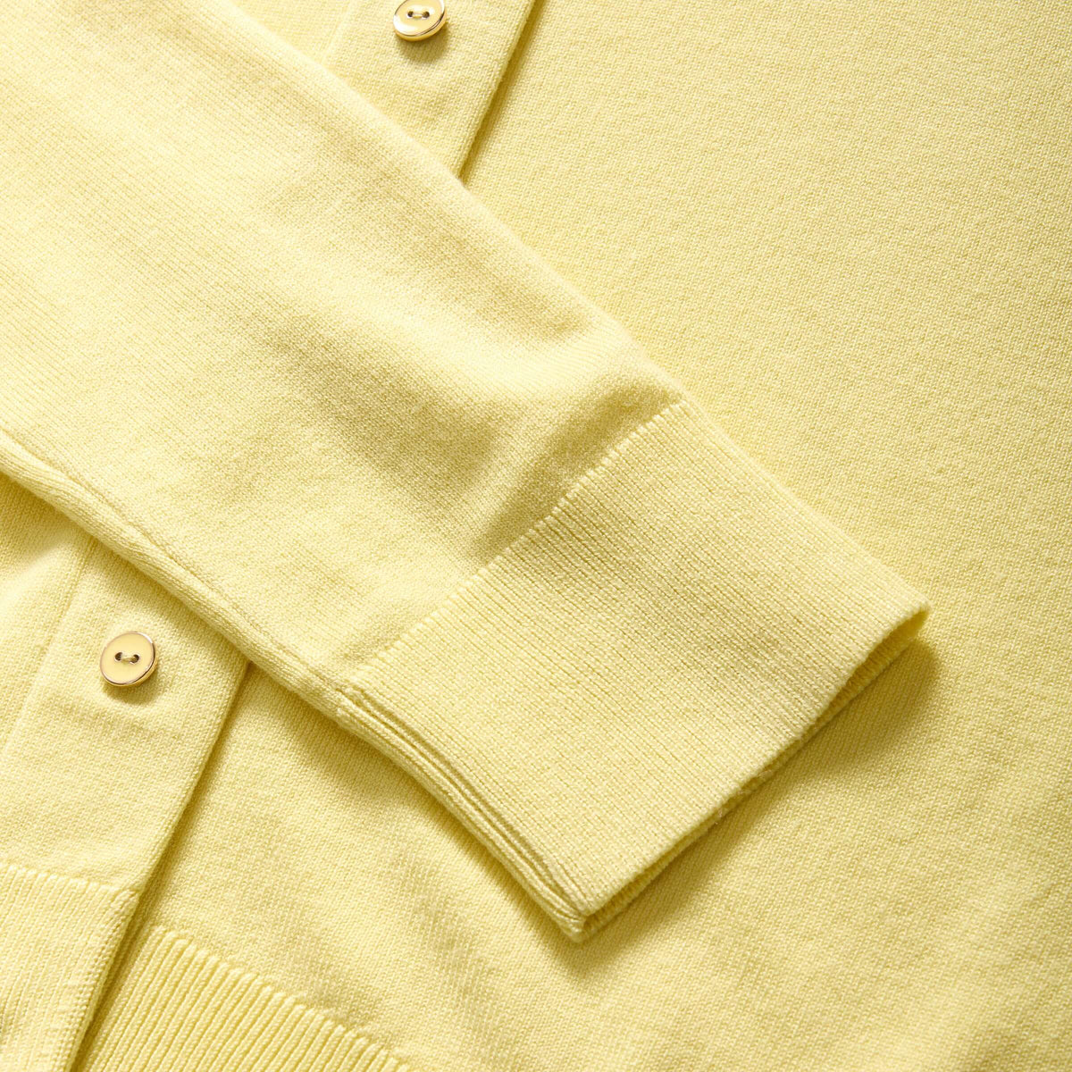 Women's Yellow Adaptive Magnetic Front Knit Cardigan Sweater